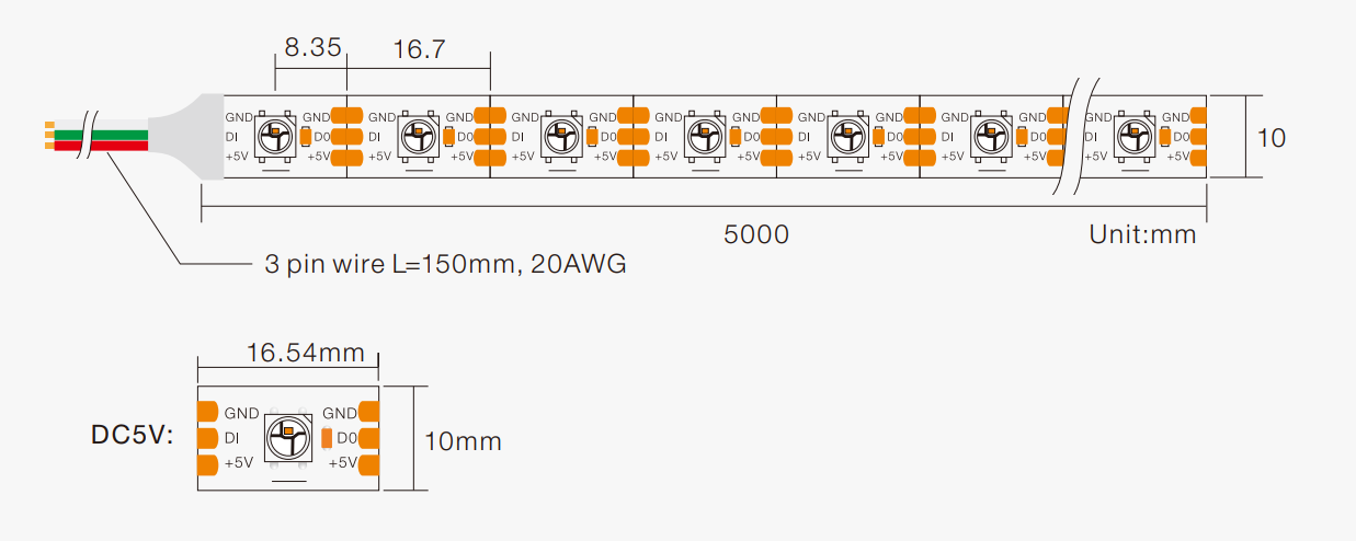 Sơ đồ kết nối LED 5V