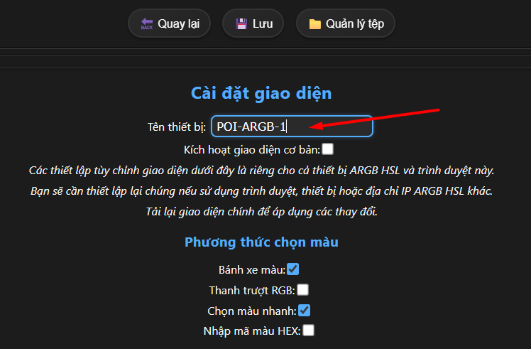 Đổi tên thiết bị