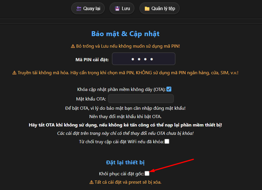Khôi phục cài đặt gốc 2